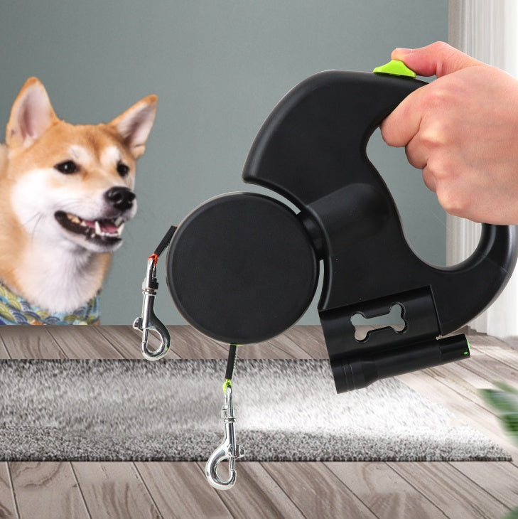 Retractable Dog Leash For Small Dogs Reflective Dual Pet Leash Lead