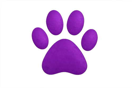 huella de perro morada sin fondo